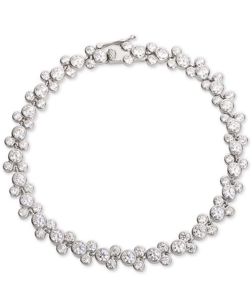 Cubic Zirconia Mickey Mouse Tennis Bracelet in Sterling Silver