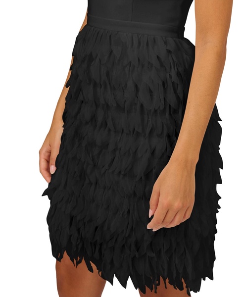 Women's Chiffon Feather Cocktail Dress 