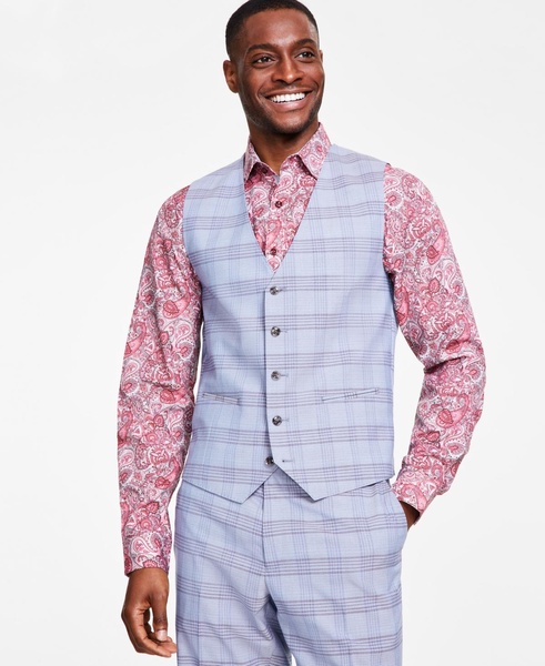 Men's Classic Fit Plaid Suit Vest