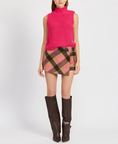 Women's Elizabeth Plaid Faux-Wrap Mini Skort