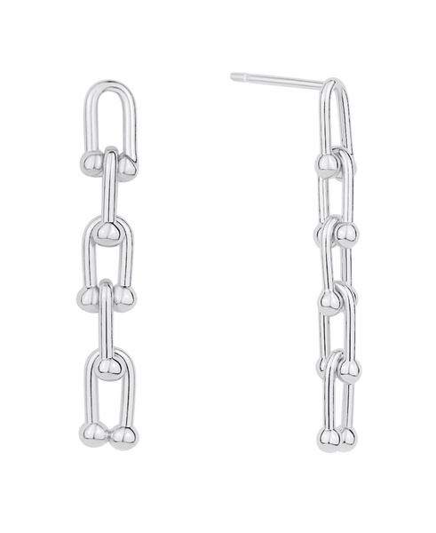 Drop 18K Gold Plated or Silver Plated Link Earring