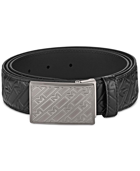 Logo Embossed Leather Belt