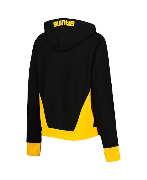 Women's Black Boston Bruins Wishbone Half-Zip Hoodie