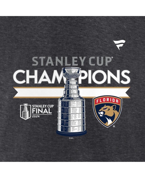 Men's Heather Charcoal Florida Panthers 2024 Stanley Cup Champions Locker Room T-Shirt