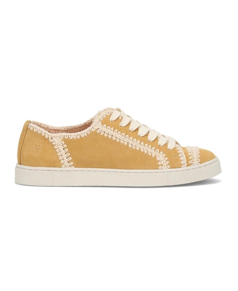 Women's Ivy Crochet Low Lace Up Leather Sneakers