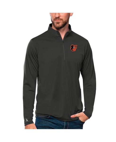 Men's Charcoal Baltimore Orioles Tribute Quarter-Zip Pullover Top