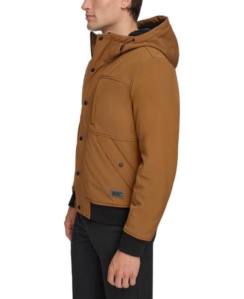 Men's Soft Shell Sherpa Lined Hooded Jacket