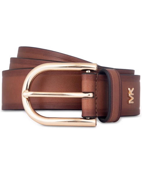 Women's Gold-Tone-Buckle Leather Belt