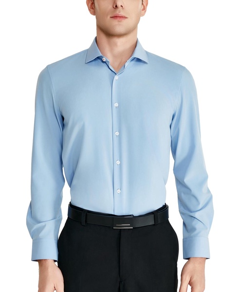 Men's Slim-Fit Solid Poplin Dress Shirt