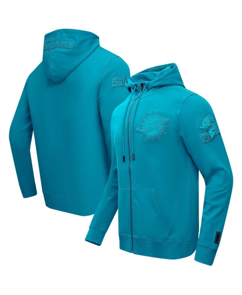 Men's Aqua Miami Dolphins Triple Tonal Full-Zip Hoodie