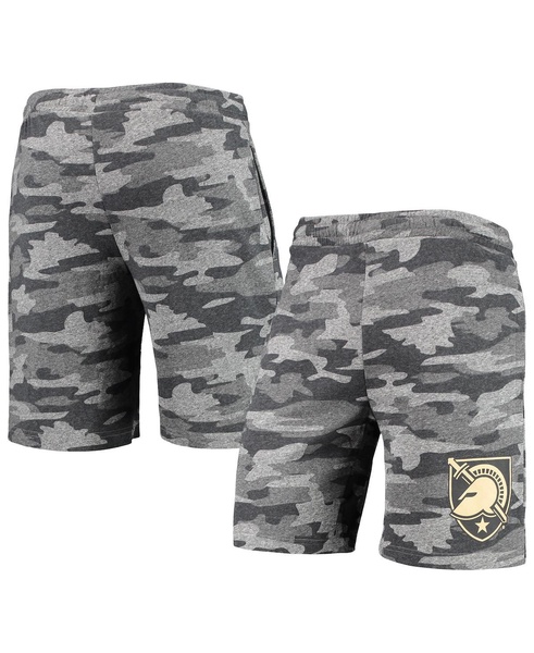 Men's Charcoal and Gray Army Black Knights Camo Backup Terry Jam Lounge Shorts