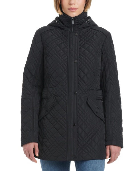 Women's Hooded Stand-Collar Quilted Coat