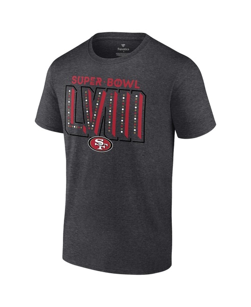 Men's  Heather Charcoal San Francisco 49ers Super Bowl LVIII Big and Tall T-shirt