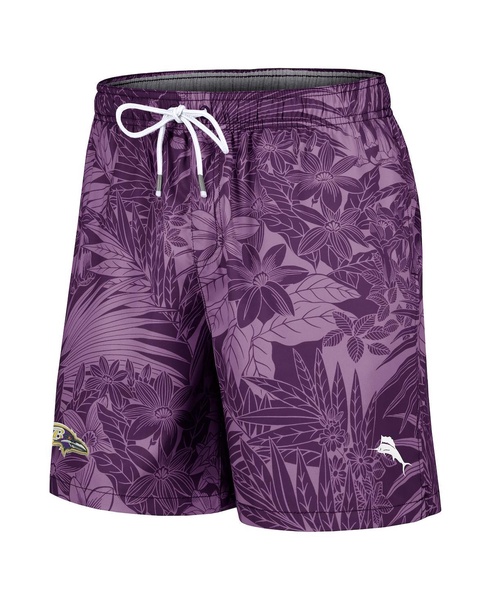 Men's Purple Baltimore Ravens Santiago Palms Board Shorts