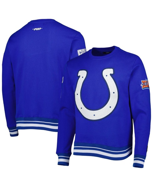 Men's Royal Indianapolis Colts Mash Up Pullover Sweatshirt