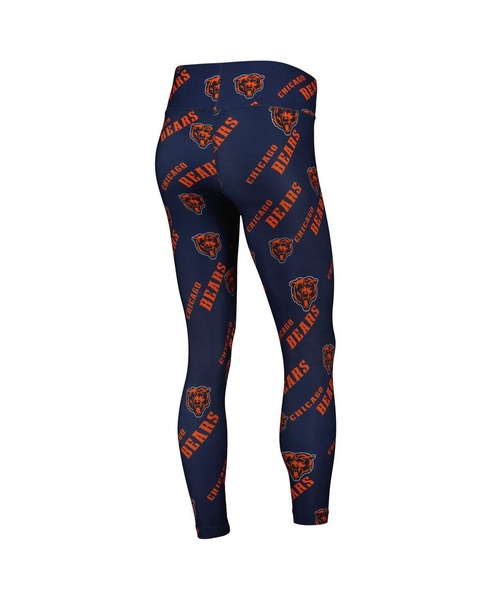 Women's Navy Chicago Bears Breakthrough Allover Print Lounge Leggings