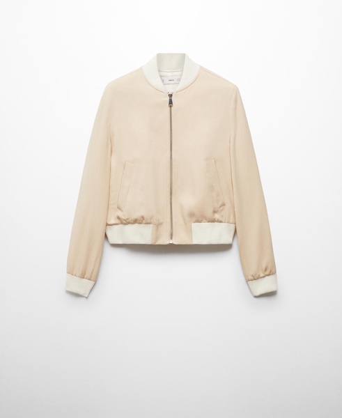 Women's Linen Lyocell Bomber Jacket