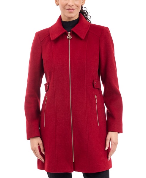 Women's Collared Zip-Front Coat, Created for Macy's