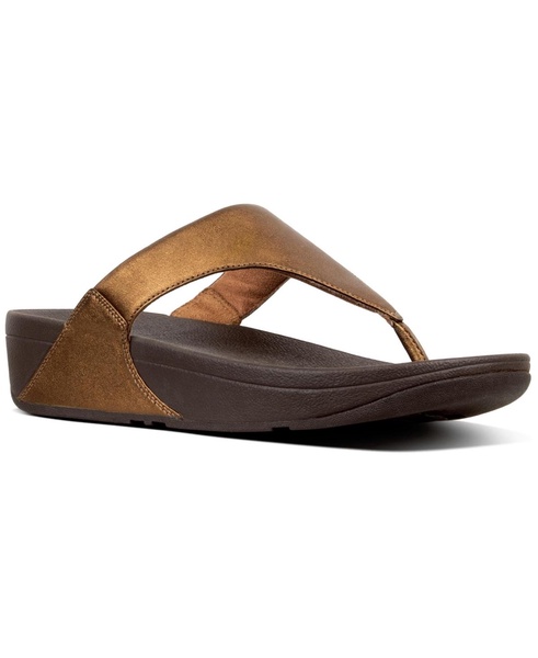 Women's Lulu Metallic Leather Toe-Post Sandals