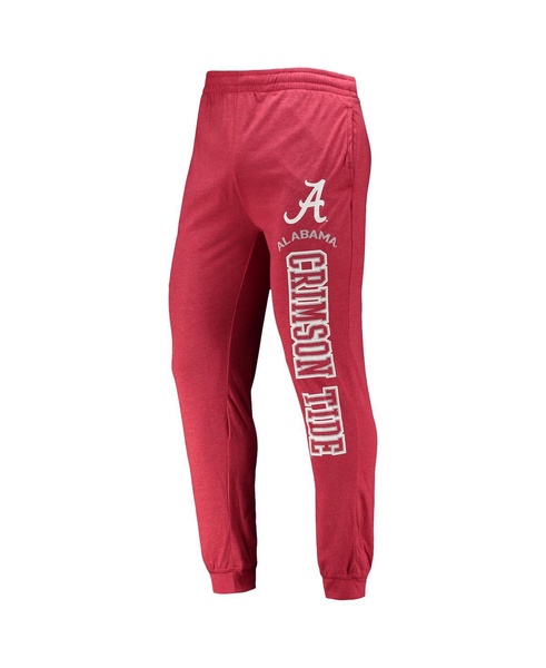 Men's Crimson, Charcoal Alabama Crimson Tide Meter Long Sleeve Hoodie T-shirt and Jogger Pants Set