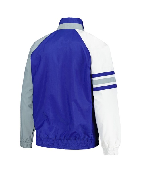 Men's Royal, Gray Los Angeles Dodgers Elite Raglan Half-Zip Jacket