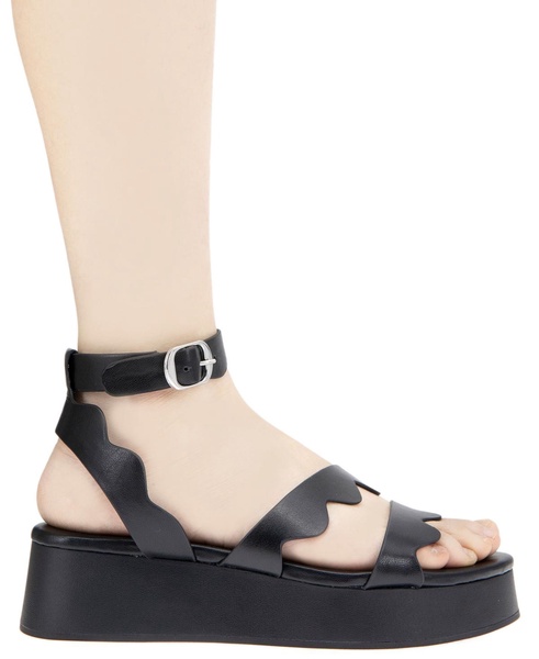 Women's Faye Scalloped Buckle Flatform Sandals