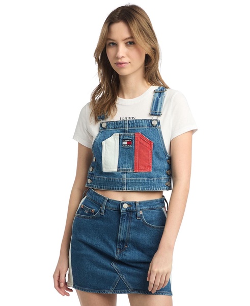 Women's Sleeveless Denim Overalls Top