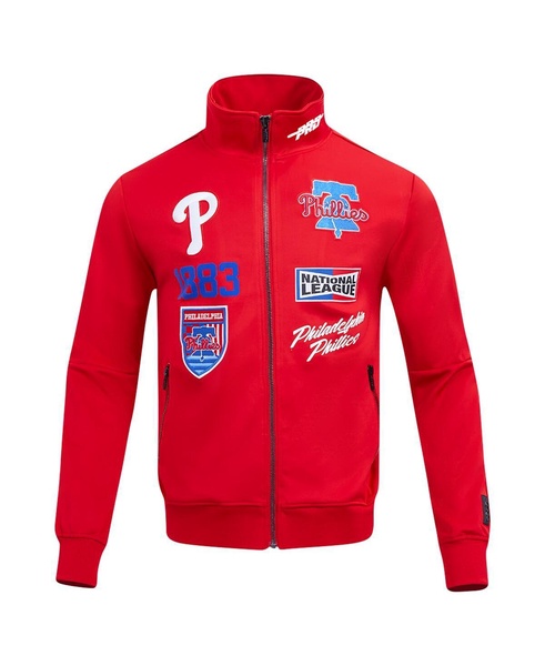 Men's Red Philadelphia Phillies Fast Lane Full-Zip Track Jacket