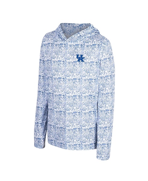 Big Boys and Girls Royal Kentucky Wildcats All-Over Print Hoodie