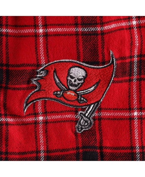 Men's Red, Black Tampa Bay Buccaneers Ledger Flannel Boxers