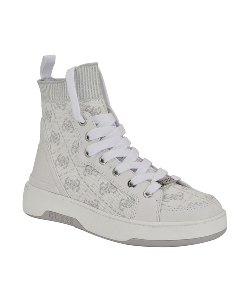 Women's Mannen Knit Lace Up Hi Top Fashion Sneakers