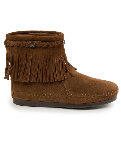 Women's Suede High Top Back Zip Boots