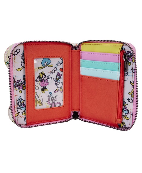 Men's and Women's Disney100 All-Over-Print Zip-Around Wallet