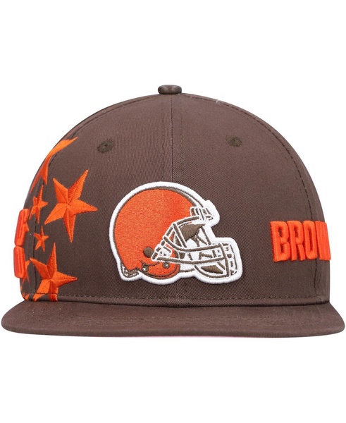 Men's Cleveland Browns Brown Stars Snapback Hat