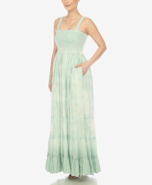 Women's Smocked Ruffle Maxi Dress