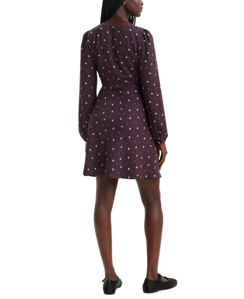 Delray Printed Long-Sleeve Dress