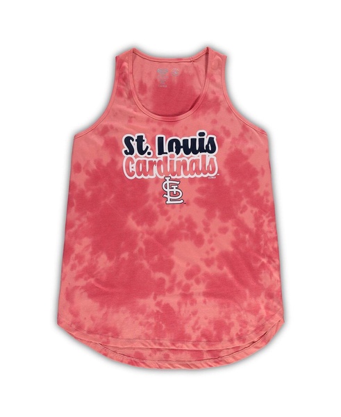 Women's Red St. Louis Cardinals Plus Size Cloud Tank Top and Shorts Sleep Set