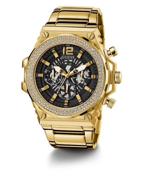 Men's Multi-Function Gold-Tone Stainless Steel Watch 48mm