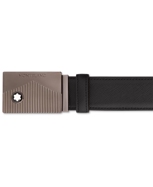 Men's Leather Rectangular Buckle Belt