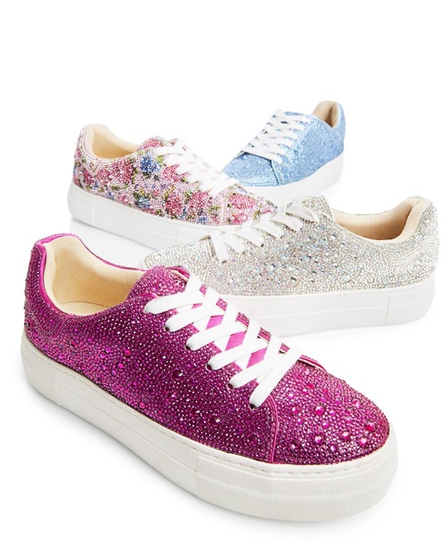 Betsey Johnson Women's Sidny Rhinestone Platform Sneakers