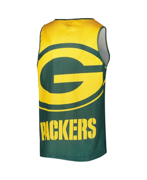 Men's Green Green Bay Packers Colorblock Mesh V-Neck Tank Top and Shorts Set