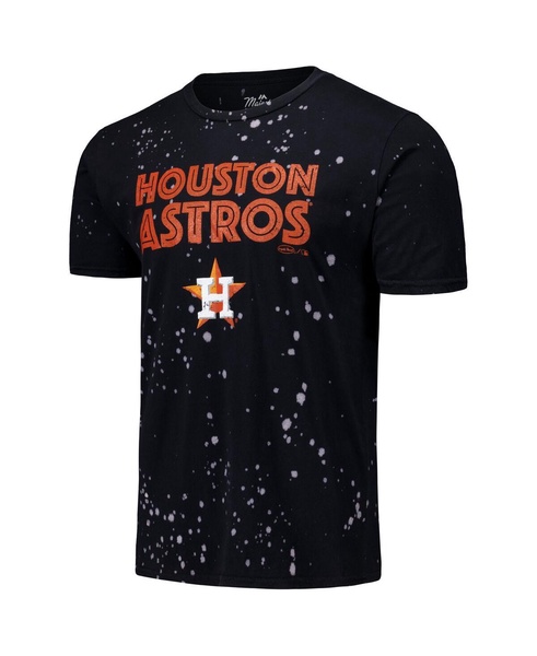 Men's Black/White Houston Astros Splatter T-Shirt