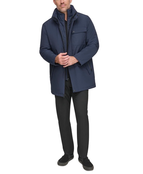 Men's Harcourt Car Coat with an Attached Self Fabric Bib