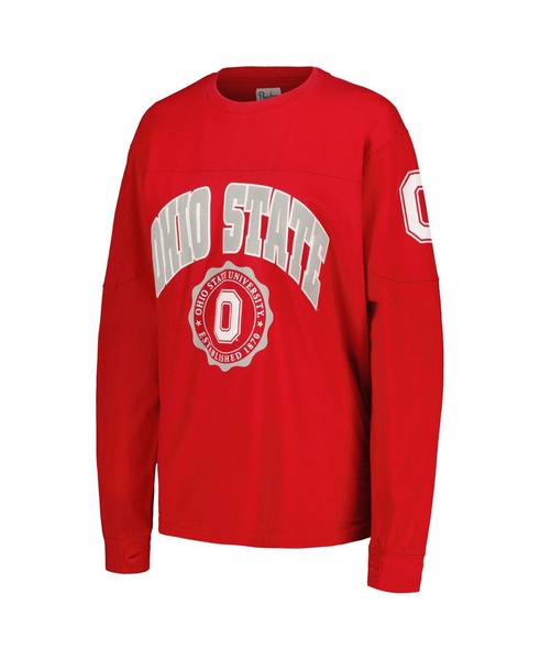 Women's Scarlet Ohio State Buckeyes Edith Long Sleeve T-shirt