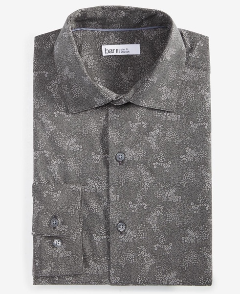 Men's Slim-Fit Rain Floral Dress Shirt, Created for Macy's