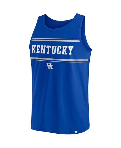 Men's Royal Kentucky Wildcats Stripe Block Tank Top