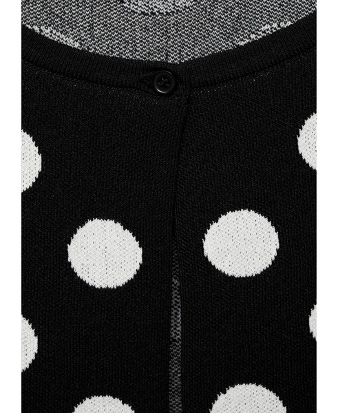 Women's Polka-Dot Knitted Cardigan Sweater