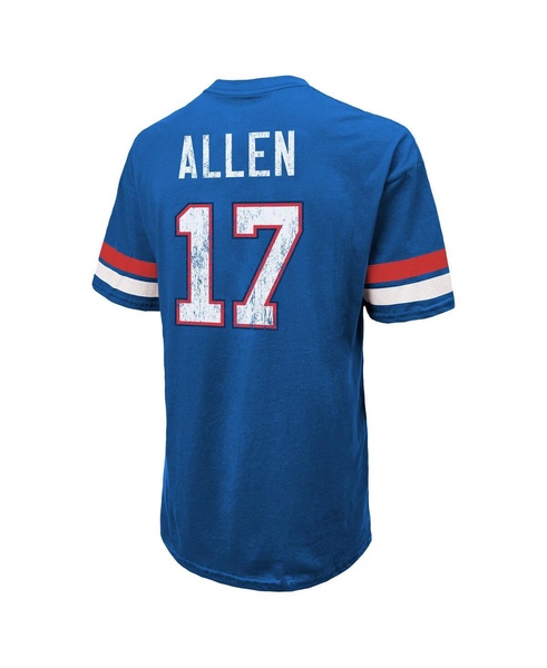 Men's Threads Josh Allen Royal Distressed Buffalo Bills Name and Number Oversize Fit T-shirt