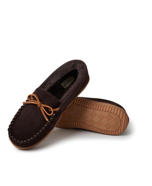 Men's Fireside by Nelson Bay Genuine Shearling Moccasin Slipper