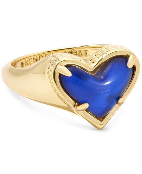 Gold-Tone Mood Stone Heart Statement Ring